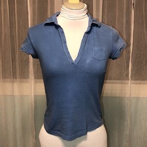 Vintage Express blue polo shirt